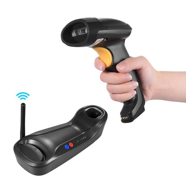 

2.4g 2d wireless barcode scanner bar code reader laser handheld portable scanner film with usb for supermarket library express