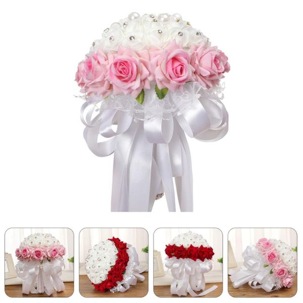 

decorative flowers & wreaths 1pc style white bouque flower ornament artificial for wedding party