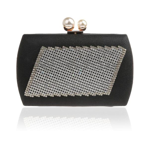 

evening bags 2021 luxury black red crystal diamond pearl women purse clutch bag bridal wedding clutches chain handbag
