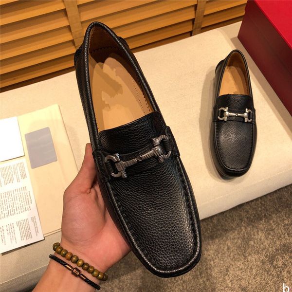 

autumn stylish designers men loafers black brown genuine leather print hand painted monk strap men's dress shoes wedding party