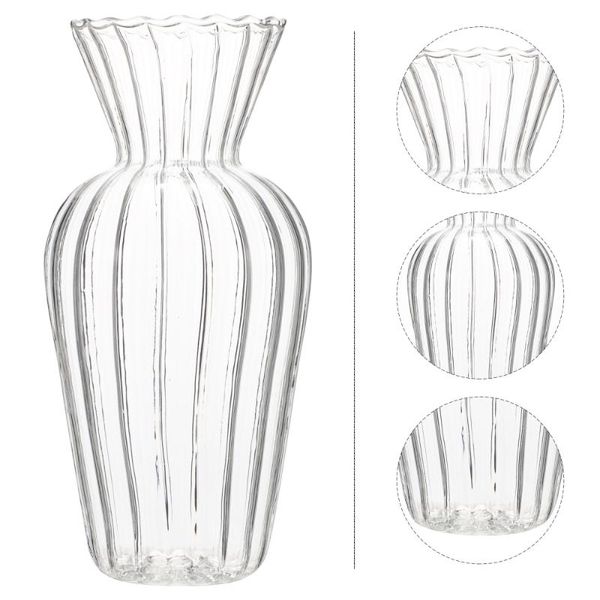 

vases hydroponic plant container decorative vase striped glass adornment