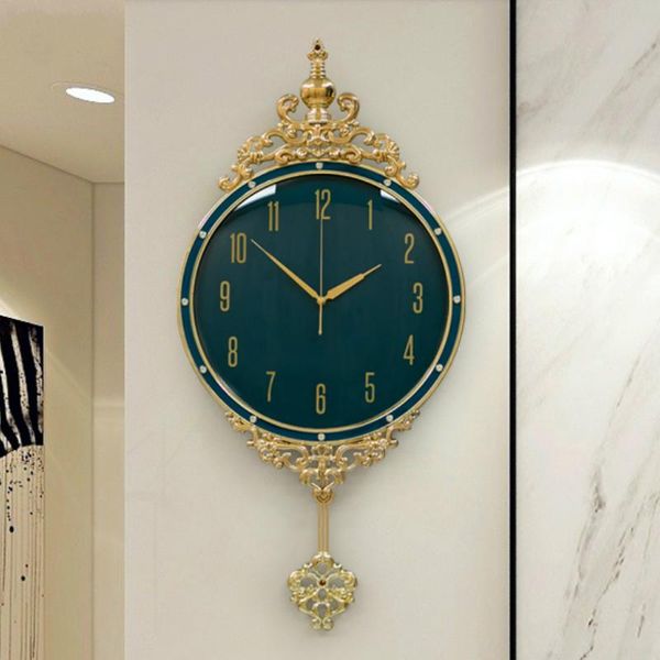 

wall clocks modern clock luxury pendulum nordic large stylish house living room metal special reloj pared home watch xx60wc