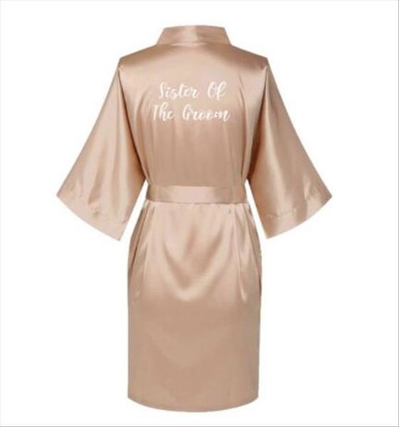 

satin silk robes plus size womens sleepwears wedding bathrobe bride bridesmaid dress gown women clothing sleepwear maid of honor rose, Black;red