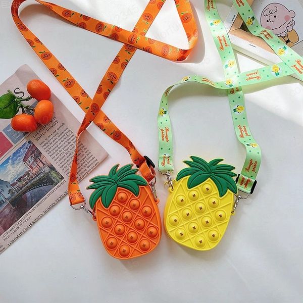 Menina bonitinha mini miúdos miúdos Pequeno bolsa de moeda de fruta kawaii menino menino carteira criança saco crossbody saco de atacado bolsas