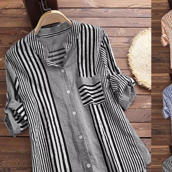 

h35 womens and blouses 2021 plus size three quarter blouse print v neck loose fit blouse ropa mujer moda, White