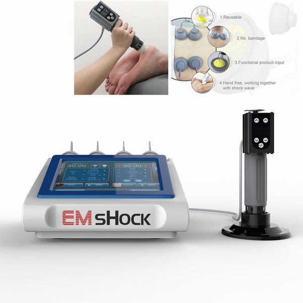 Estimulação muscular eléctrica de Eshock mais máquina de terapia de onda de choque para tratamento ed e tratamento ósseo