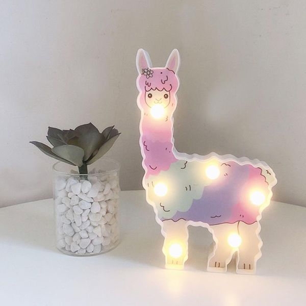 

modules x7ab creative cute alpaca night light ornaments home deskdecoration lamp for