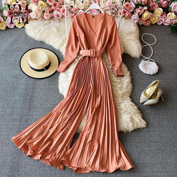 

good quality spring fashion elegant womens romper high waist pleated wide leg with belt, Black;white