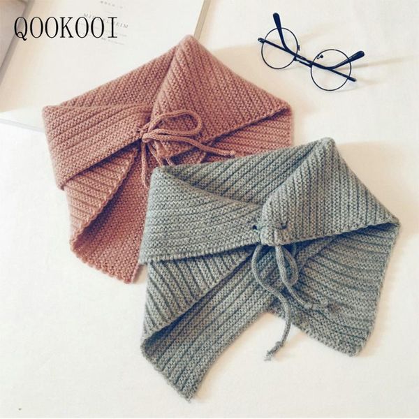 

scarves & wraps qookoo i lovely autumn winter solid scarf boys girls kid cotton wool neck warmer knitted cloak collar cloth accessories, Red;brown