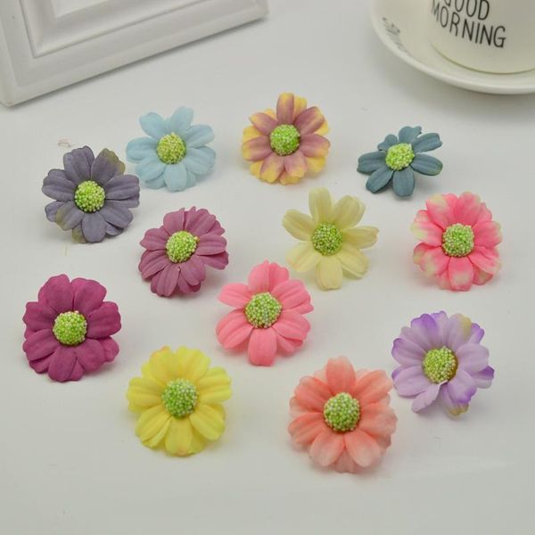 

30pcs silk chrysanthemum handmade artificial flower wedding party decoration diy wreath gift box clip art fake jllktu