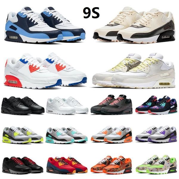 

90 size 12 mens women running shoes trail team gold obsidian moss green solar flare sports 90s trainers sneakers 36-45
