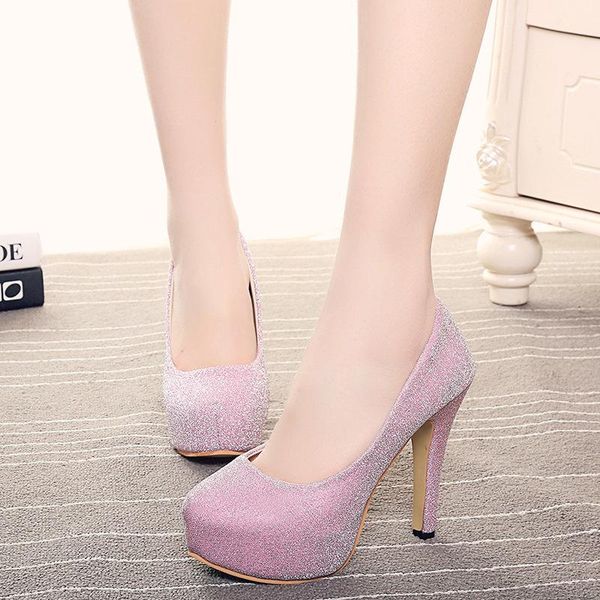

dress shoes 2021 fashion was thin and super high-heeled round, Black