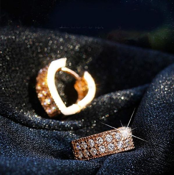 

stud romantic 925 sterling silver heart shape women earrings elegant small fashion jewelry ky052, Golden;silver