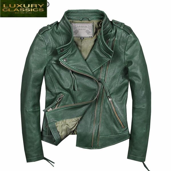 

women's leather & faux jacket 100% real women winter sheepskin coat female genuine korean vintage montone jackets 1680, Black