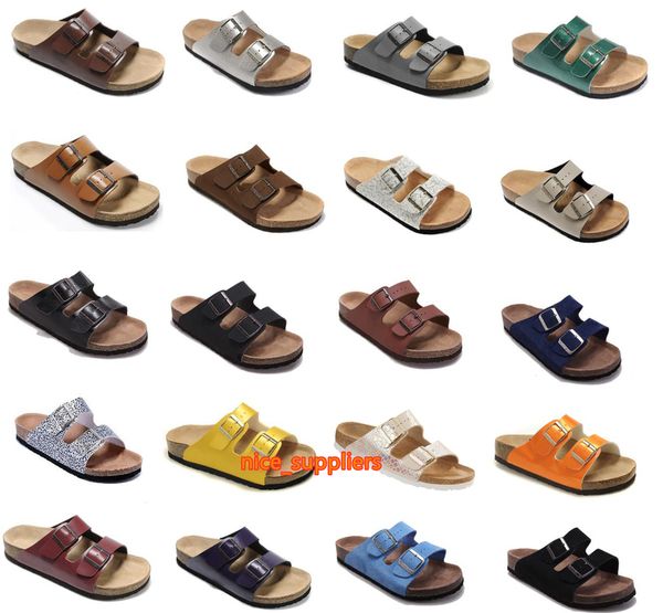 

leather brand shoes with orignal box men s woman gizeh style flat sandals casual herringbone sandals summer beach genuine leather slippers, Black