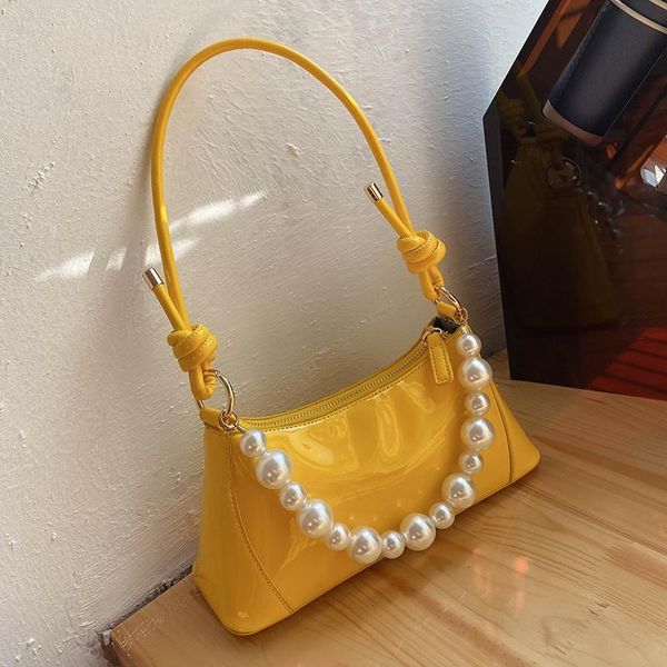 

evening bags small style designer pu leather simple crossbody for women 2021 beads design shoulder handbags female travel hand bag