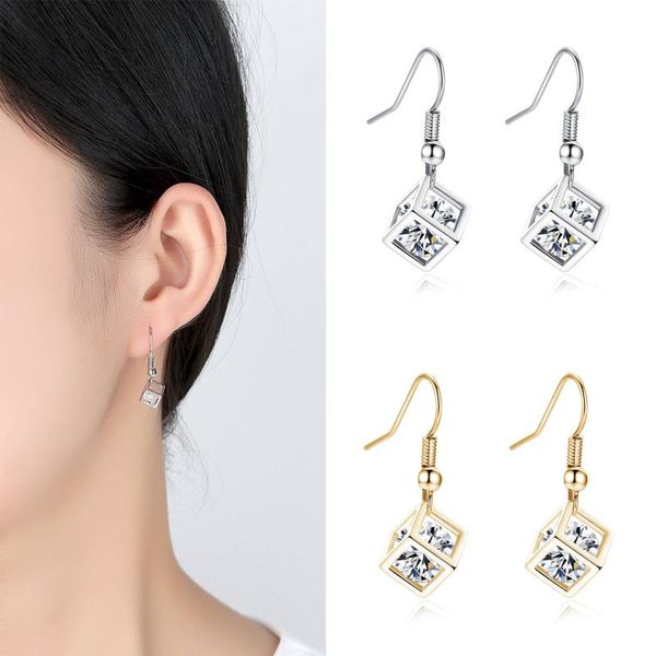 

earrings fashion crystal drop earring oval dangle earrings long gift jewelry valentine's day gift, Silver