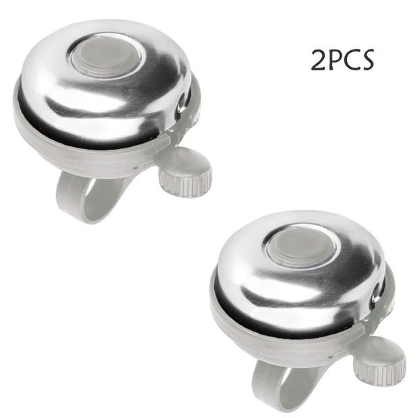 

bike horns 2pcs right hand bicycle bell aluminum loud crisp clear sound adults kids metal ring horn accessories