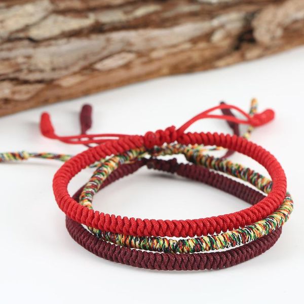 

charm bracelets weiyu multi color tibetan buddhist good lucky bracelets&bangles for women men handmade knots rope bracelet adjustable size, Golden;silver