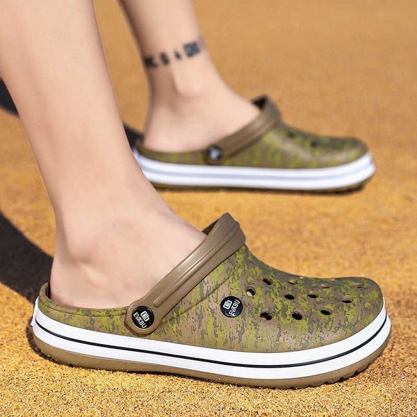 

2021 new summer dongdong shoes thick soled sandal beach breathable casual slippers for men, Black