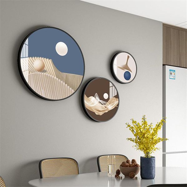 

frames round 3 frame combo set po high-end light luxury simple european wall decoration hanging porch painting