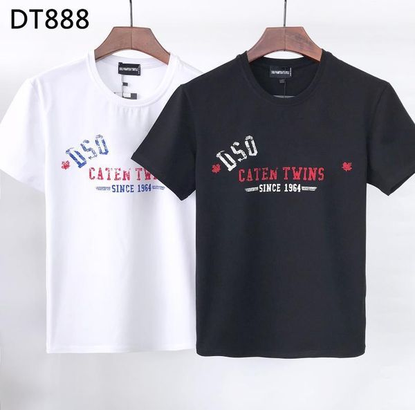 

men's t-shirts 2021summer t-shirt men fashion print 100% cotton tees breathable quality dt888, White;black
