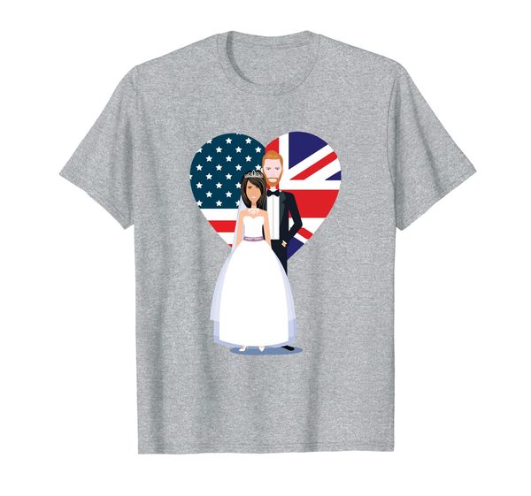 

royal wedding 2018 - meghan markle, prince harry tshirt gift, White;black