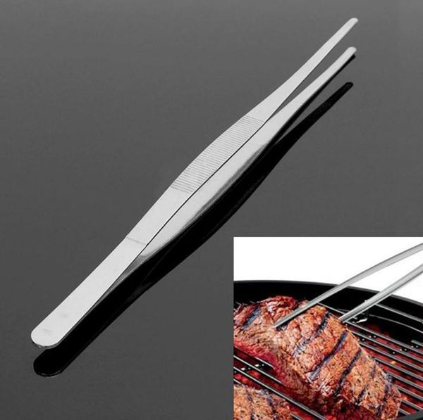

bbq food tweezers stainless steel tweezer long straight tweezer home garden kitchen barbecue bbq tool accessories wholesale