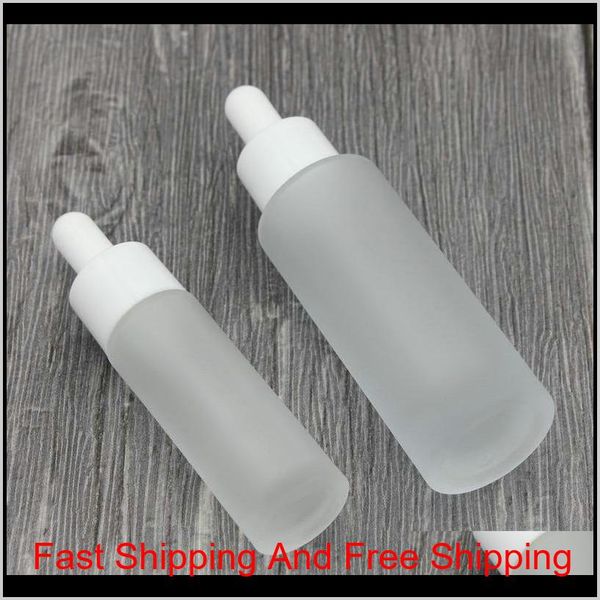 

classic 15ml 30ml frosted clear glass dropper bottle eye essential oil serum glass bottle with white dropper a86us om2lr