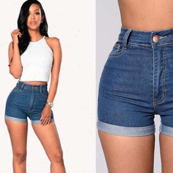 

women summer shorts jeans high waist slim splice denim shorts beach bottom blue egde shorts sexy, White;black