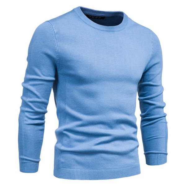 

2021autumn winter 2020 round neck slim quality men's sweater, White;black