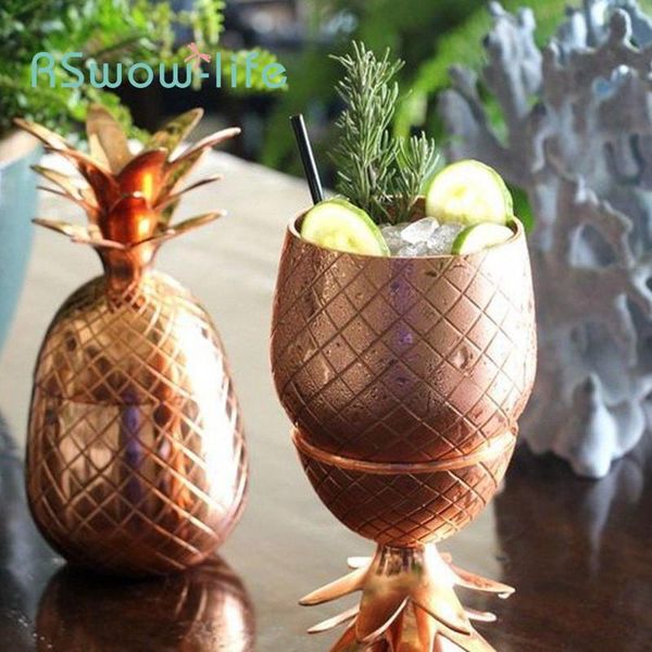 

mugs 304 stainless steel 500ml pineapple mug moscow mule copper metal cup beer wine coffee