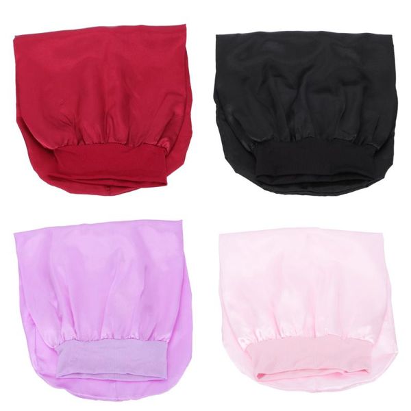 

shower caps 4pcs long tube elastic hair band cap simple satin night care