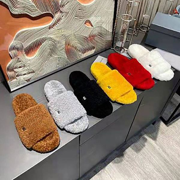 

classic fashion ladies wool sandals slippers ladie slipper fall winter slipper sandal, Black