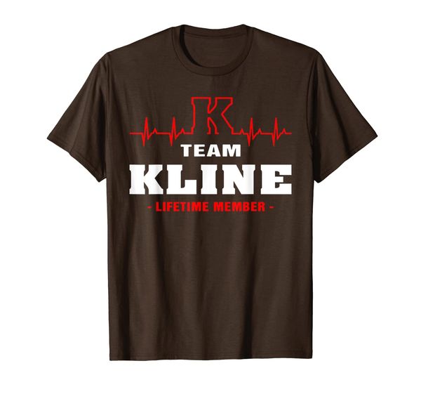 

team kline lifetime member shirt surname, last name gift t-shirt, White;black