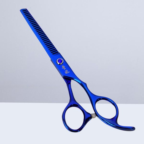 

hair scissors 1pc cutting professional barber snips tool salon hairdressing (blue)