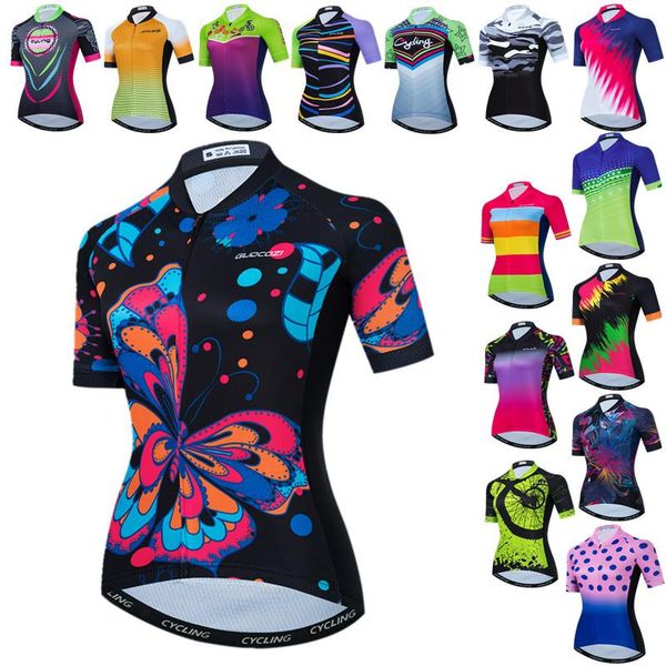 

racing jackets weimostar 2022 cycling jersey pro team women clothing short sleeve bicycle shirt full zipper mtb bike ropa, Black;red