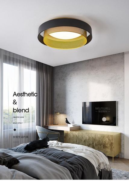 

postmodern light luxury living room lamp simple nordic industrial style lamp creative bedroom dining room round led ceiling