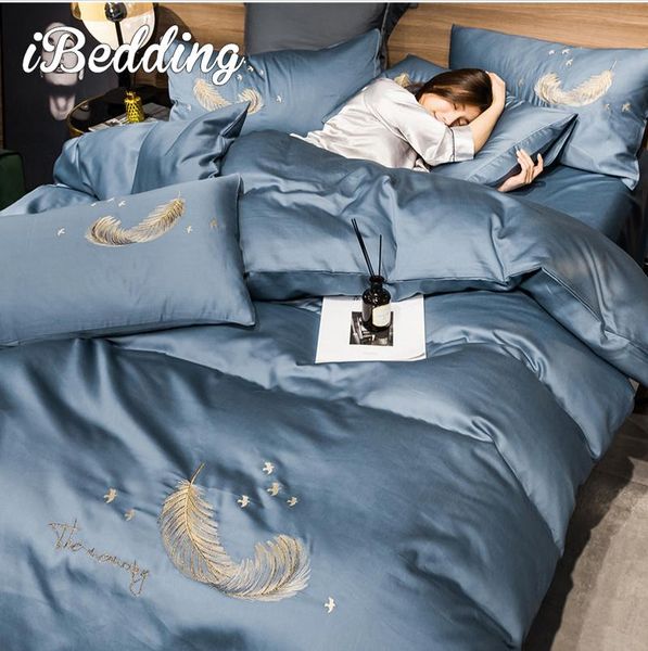 

bedding sets 60 pieces long-staple cotton solid color duvet cover sheet embroidery pure 4-piece set home decor spring summer