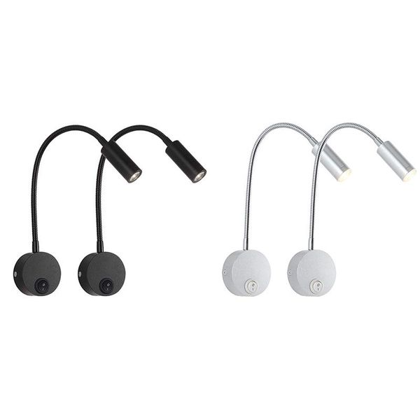 

emergency lights 2pcs dc 12v reading light with usb charging port, rv interior lights, flexible led fixtures