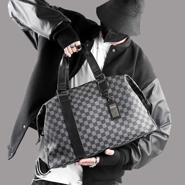 

handbag 2021 business travel bag men's large capacity korean, Black;red