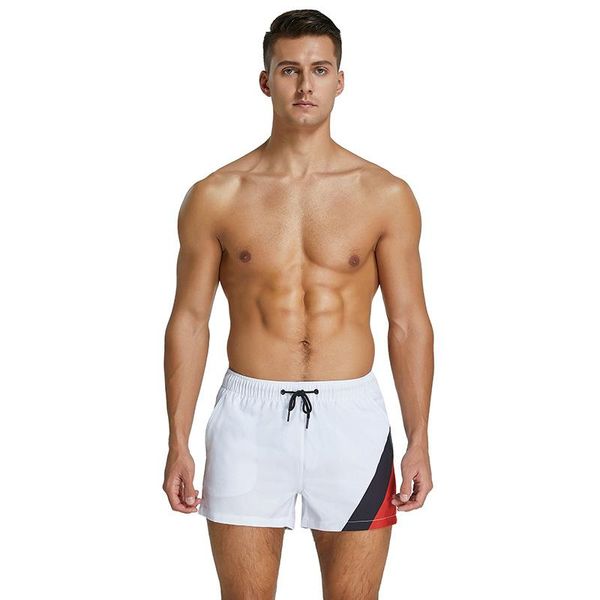 

men's shorts home casual pocket sports pants, White;black