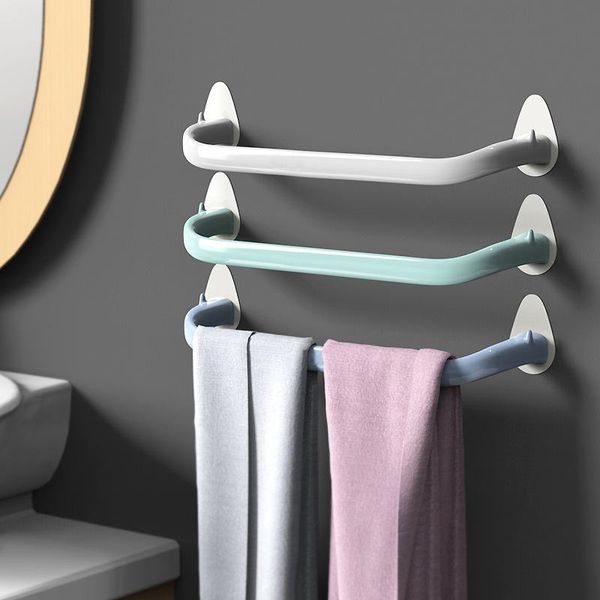 

towel racks 1pcs bathroom rack four colors punch high load bar shelf moistureproof supplies