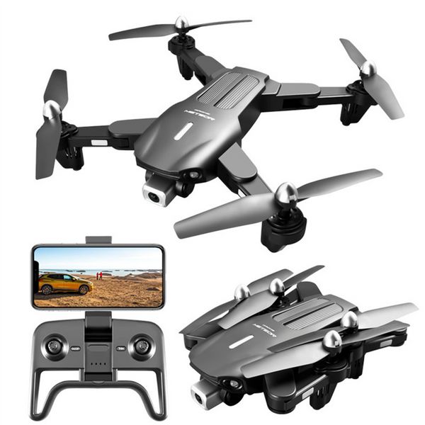 Simulatori 1400SA-k106 Mini droni 4K HD con doppia lente Trasmissione in tempo reale WiFi FPV Drone Doppia fotocamera RC pieghevole con scatola del sacchetto