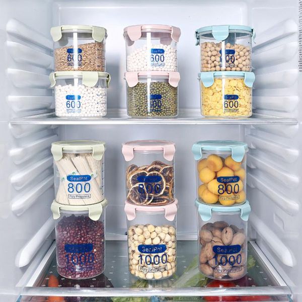 

storage bottles & jars fresh pot container box kitchen sealing food preservation plastic