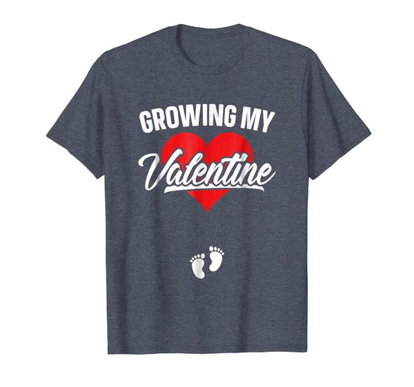 

growing my valentine tshirt for wife pregnancy announcement, White;black