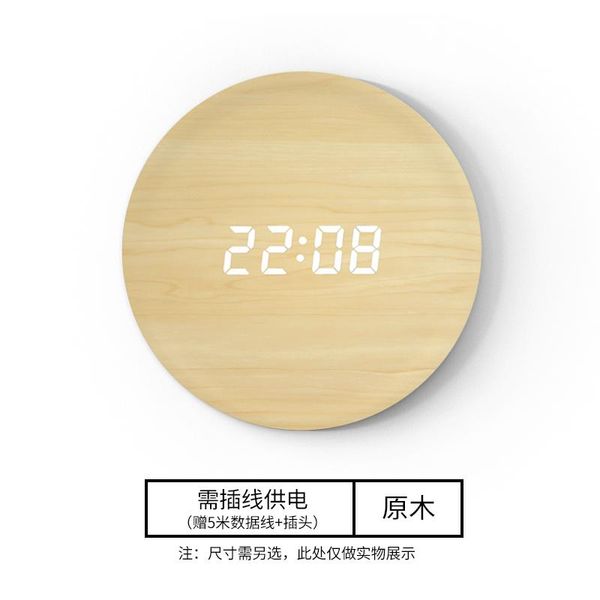 

wall clocks wooden led clock modern design digital glowing simple creative silent fashion relogio parede home decor ea50zb