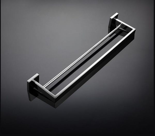 

towel racks sus304 stainless steel double bathroom rack 50cm bath hanging holder hardware