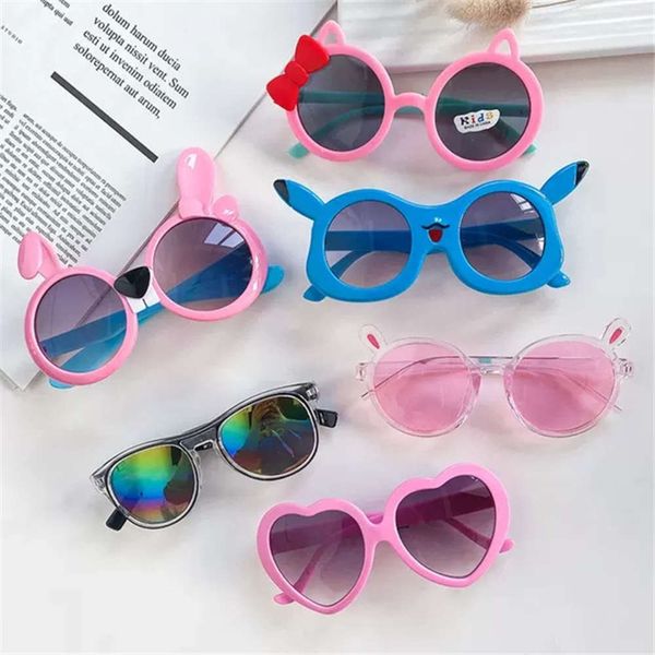 

children's anti ultraviolet sunglasses baby cute fashion boys and sun polarized glasses girls, White;black