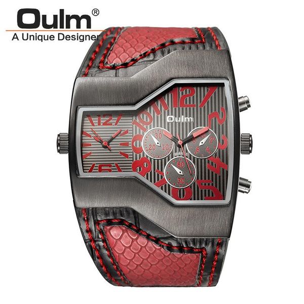 

wristwatches oulm brand watch personality men's fashion table 1220, Slivery;brown